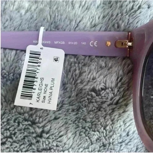 Kate Spade Karleigh 51mm Cat Eye Sunglasses in Havana/Plum NWT - Picture 6 of 7